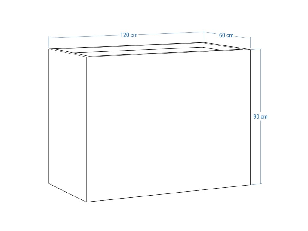 Donica ogrodowa metalowa Corten 60x120x90 cm - obrazek 4