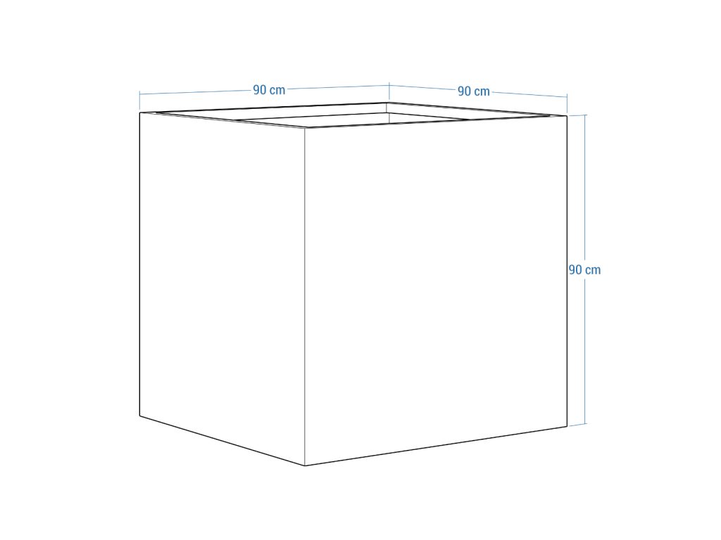 Donica ogrodowa metalowa Corten 90x90x90 cm - obrazek 4