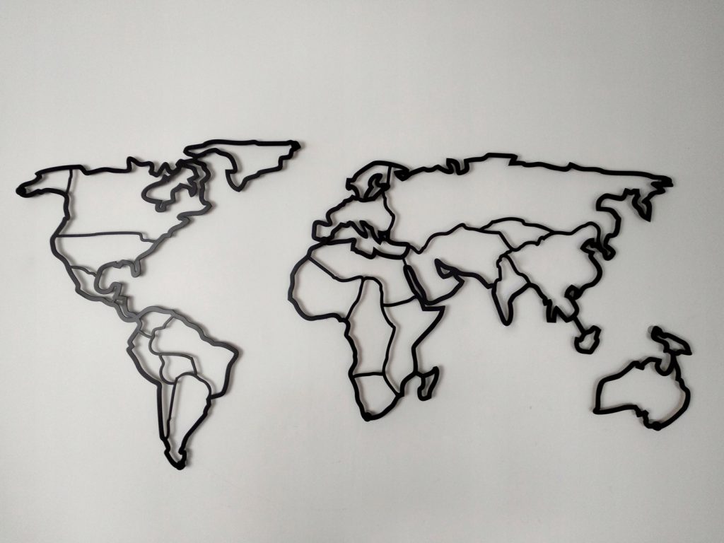 Metalowa mapa świata DES014 150 cm - obrazek 7