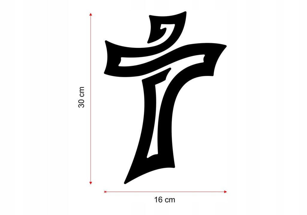 Krzyż metalowy na ścianę KNS007 30 cm - obrazek 4