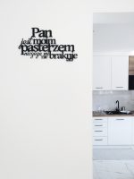 Dekoracja metalowa napis na ścianę Psalm 60 cm - obrazek 2