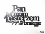 Dekoracja metalowa napis na ścianę Psalm 60 cm - obrazek 9