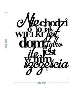 Dekoracja metalowa napis Sentencja na ścianę KNS020 40 cm - obrazek 4