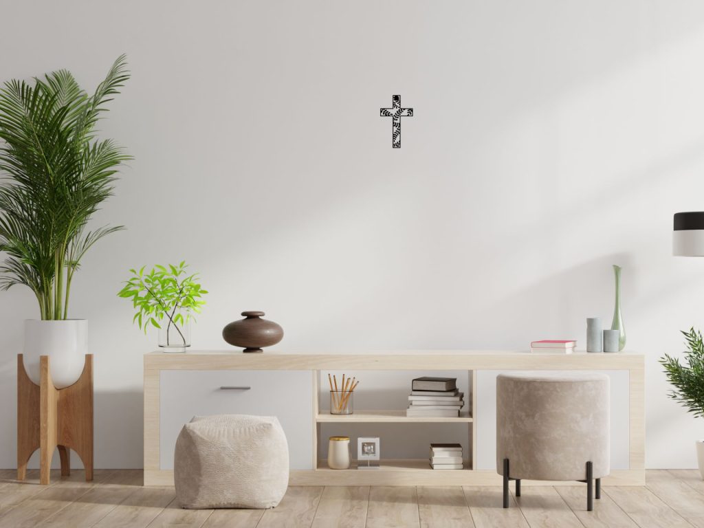 Krzyż metalowy KNS029 15 cm - obrazek 2