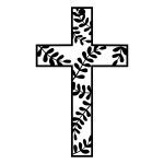 Krzyż metalowy KNS029 30 cm