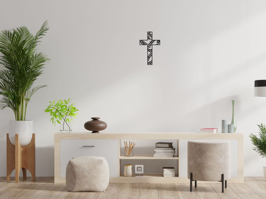 Krzyż metalowy KNS029 50 cm - obrazek 2