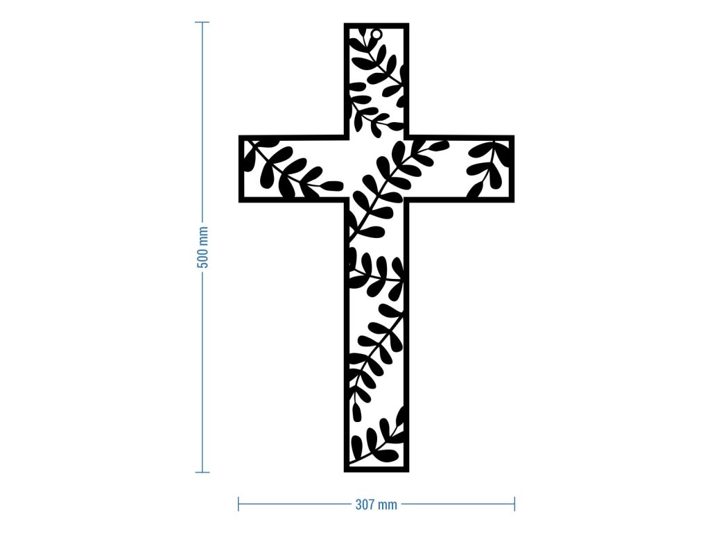 Krzyż metalowy KNS029 50 cm - obrazek 3