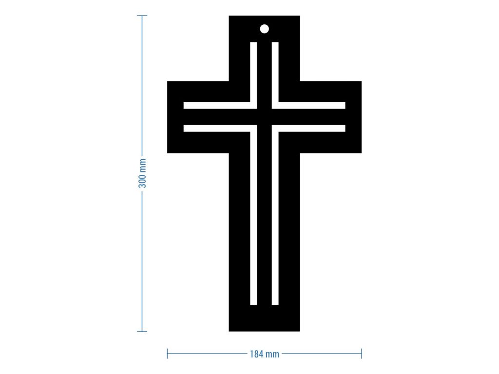 Krzyż metalowy KNS030 30 cm - obrazek 4