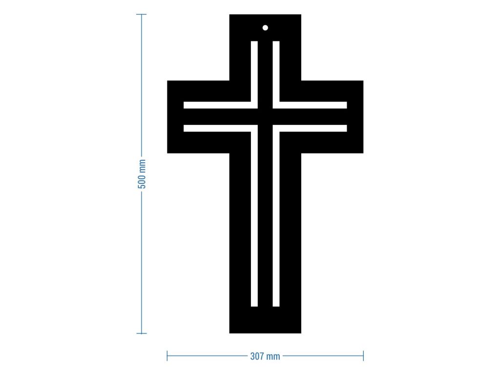 Krzyż metalowy KNS030 50 cm - obrazek 2