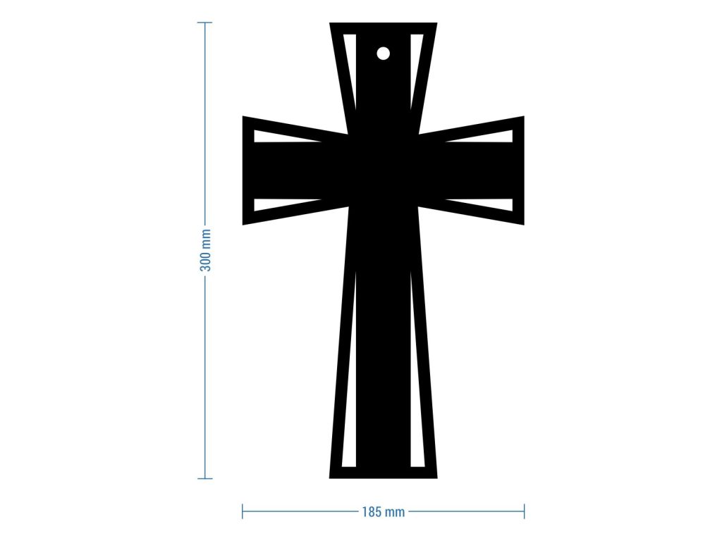 Krzyż metalowy KNS032 30 cm - obrazek 2