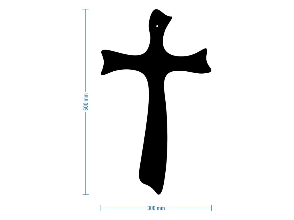 Krzyż metalowy KNS033 50 cm - obrazek 2