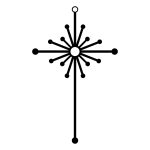 Krzyż metalowy KNS035 15 cm