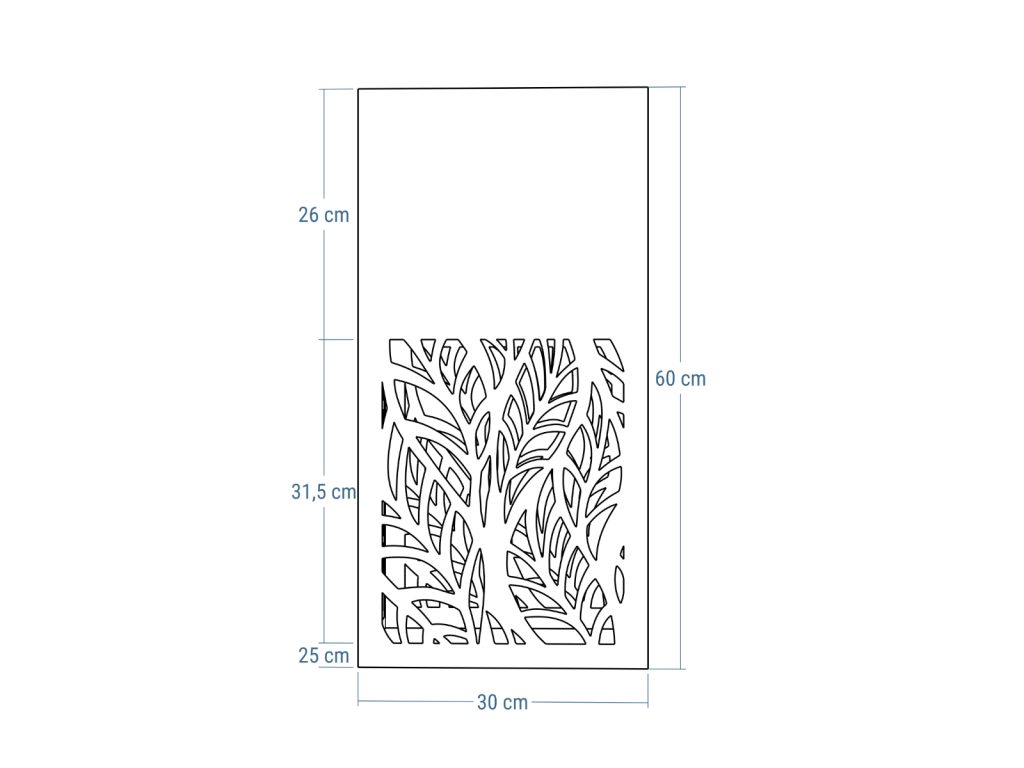 Kwietnik metalowy AŻUROWY A01 30x30x60 - obrazek 4