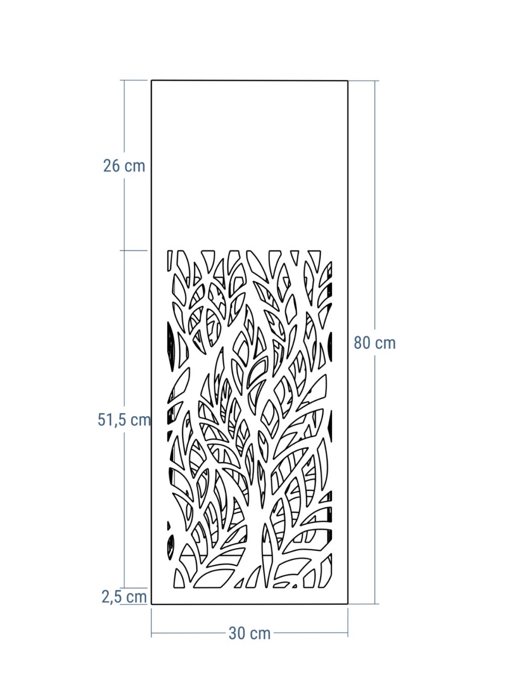 Kwietnik metalowy AŻUROWY A01 30x30x80 - obrazek 4