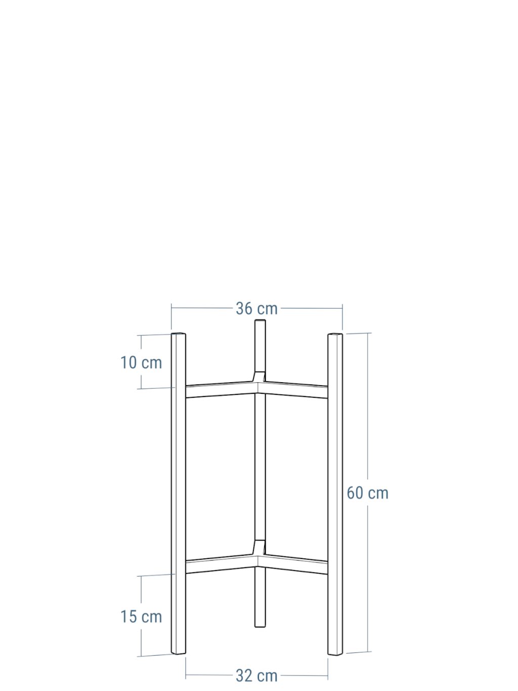 Kwietnik metalowy loft Tripod BIG  M - obrazek 3