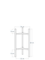 Kwietnik metalowy loft Tripod BIG  M - obrazek 3
