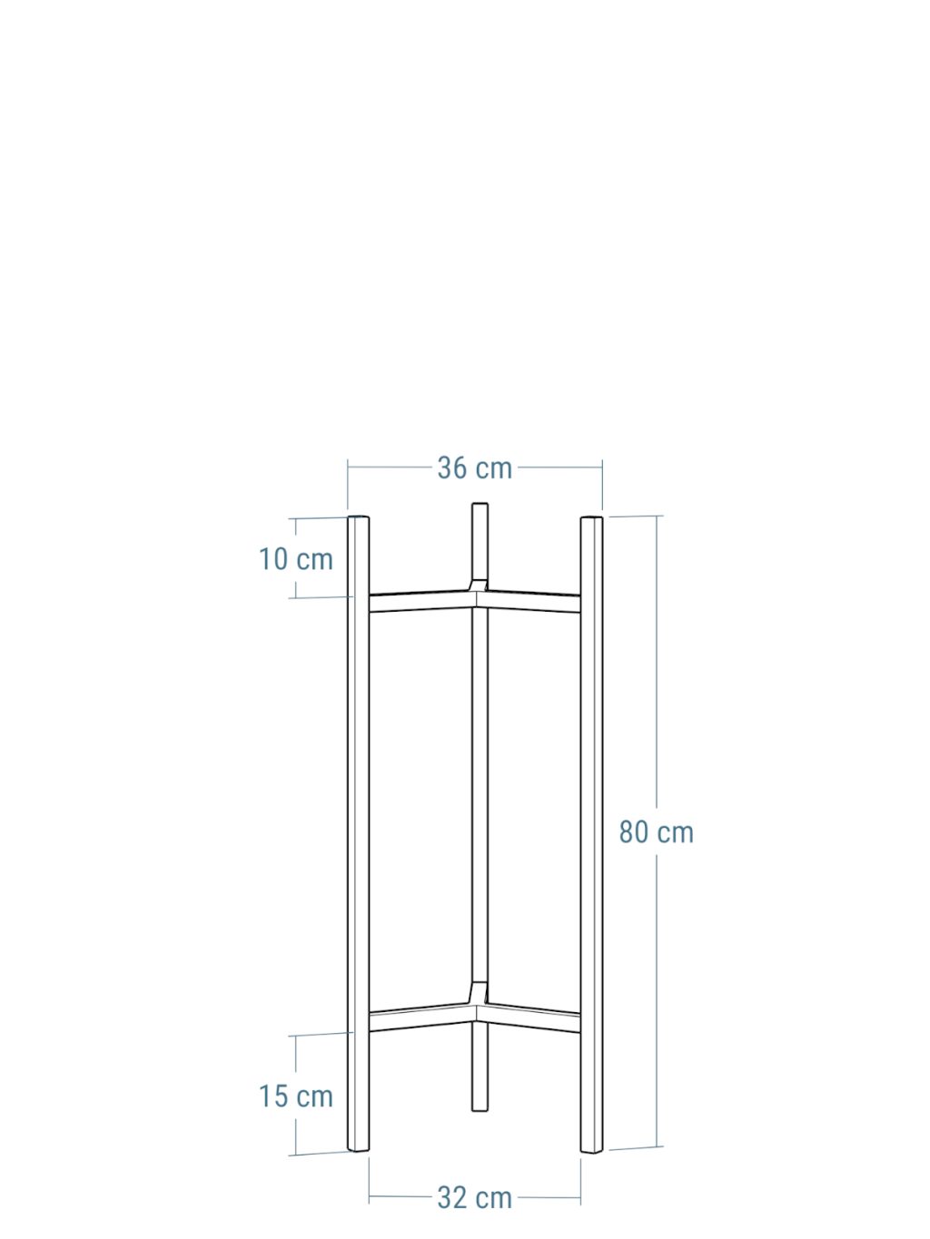 Kwietnik metalowy loft Tripod BIG  L - obrazek 3