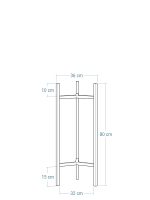 Kwietnik metalowy loft Tripod BIG  L - obrazek 3
