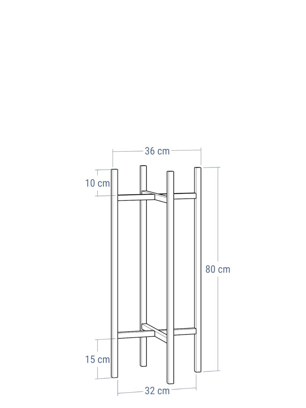 Kwietnik metalowy loft X BIG  L - obrazek 5