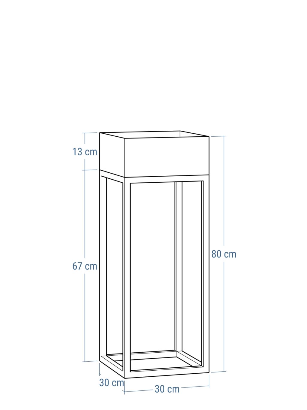 Kwietnik metalowy Loft industrialny  l - obrazek 3