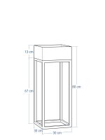 Kwietnik metalowy Loft industrialny  l - obrazek 3