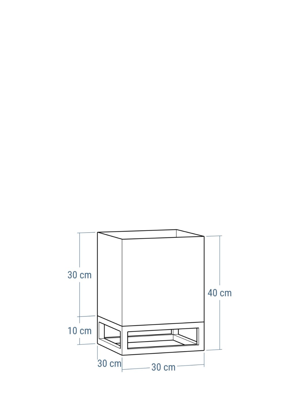 Kwietnik z GŁĘBOKĄ DONICĄ wym. 30x30x40cm - obrazek 5