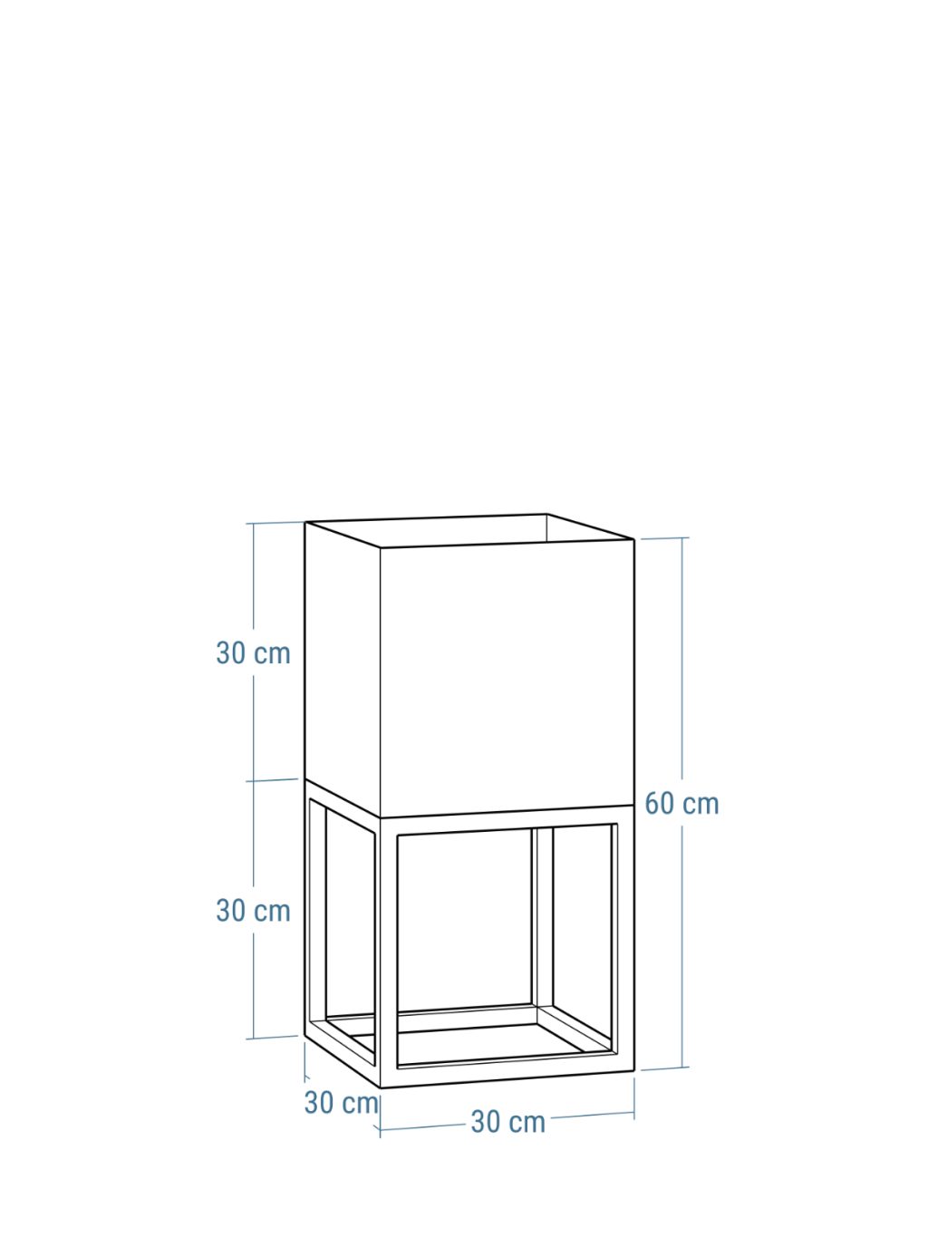 Kwietnik z GŁĘBOKĄ DONICĄ wym. 30x30x60cm - obrazek 7