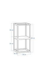 Kwietnik z GŁĘBOKĄ PÓŁKĄ wym. 30x30x60 - obrazek 3