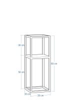 Kwietnik z GŁĘBOKĄ PÓŁKĄ wym. 30x30x80 - obrazek 3