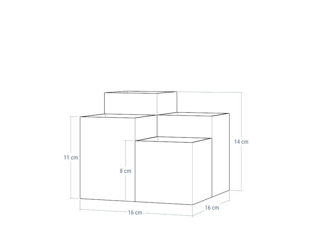 Osłonka na doniczkę metalowa - kwietnik MINI zestaw - obrazek 3