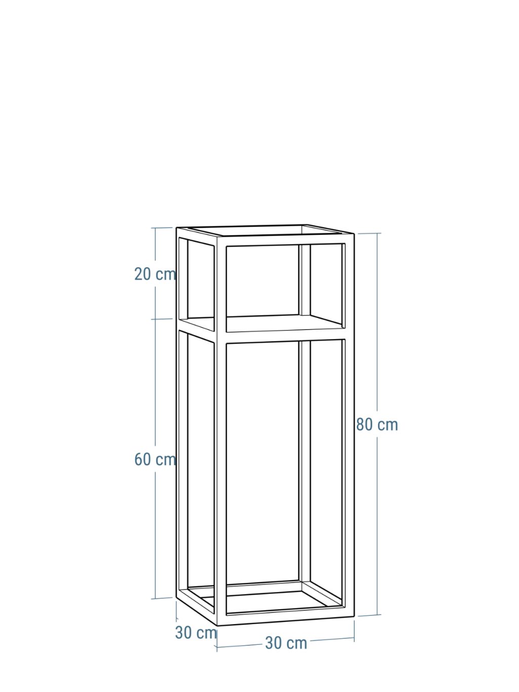 Kwietnik metalowy Loft industrialny półka  l - obrazek 3