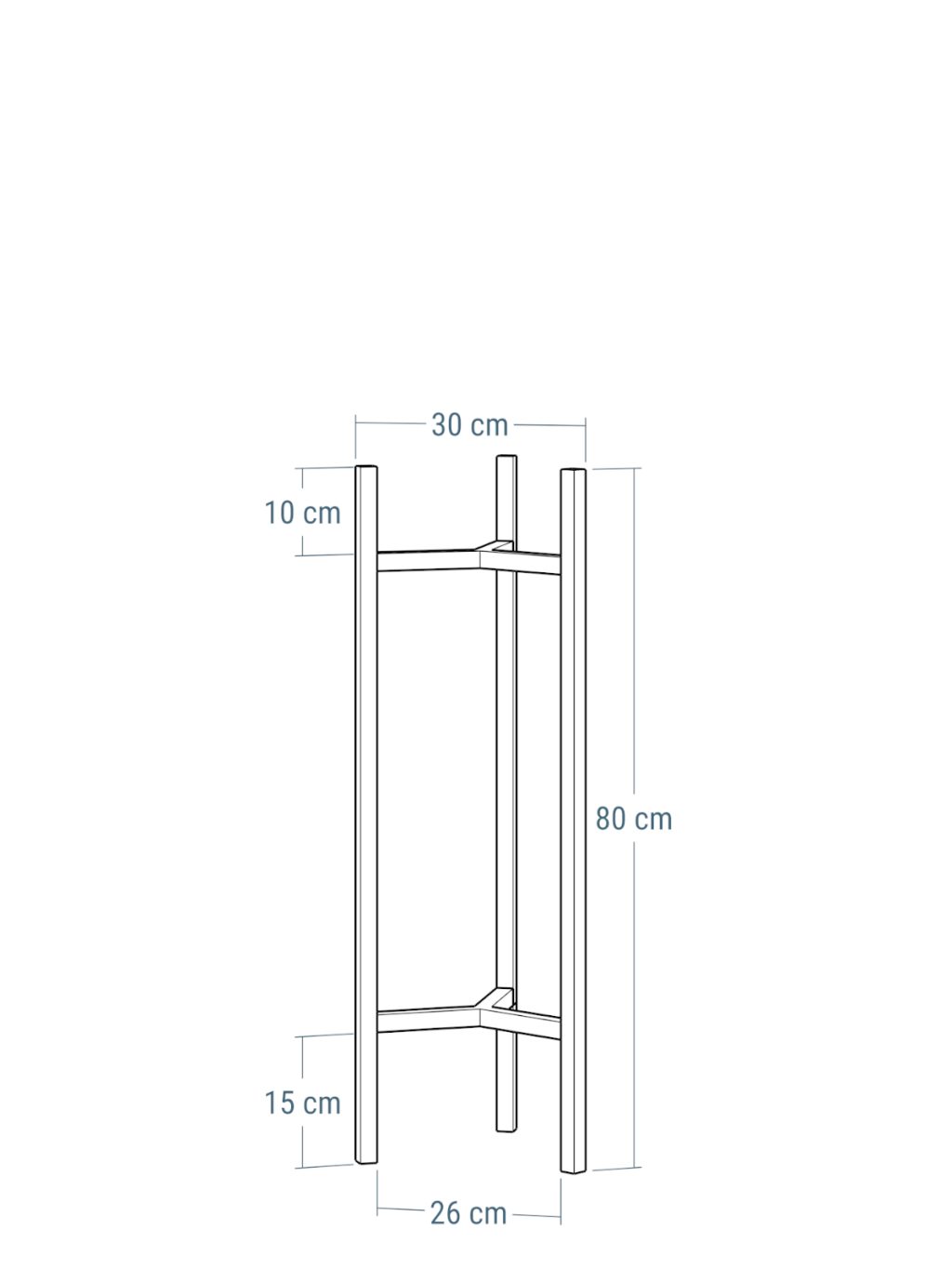 Kwietnik metalowy loft Tripod  L - obrazek 4