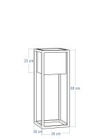 Kwietnik z wewnętrzną donicą 30x30x80 - obrazek 5