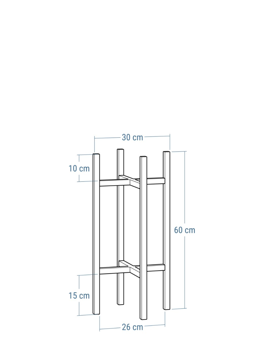 Kwietnik metalowy loft X  M - obrazek 4