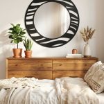 Lustro metalowe Zebra 60 cm