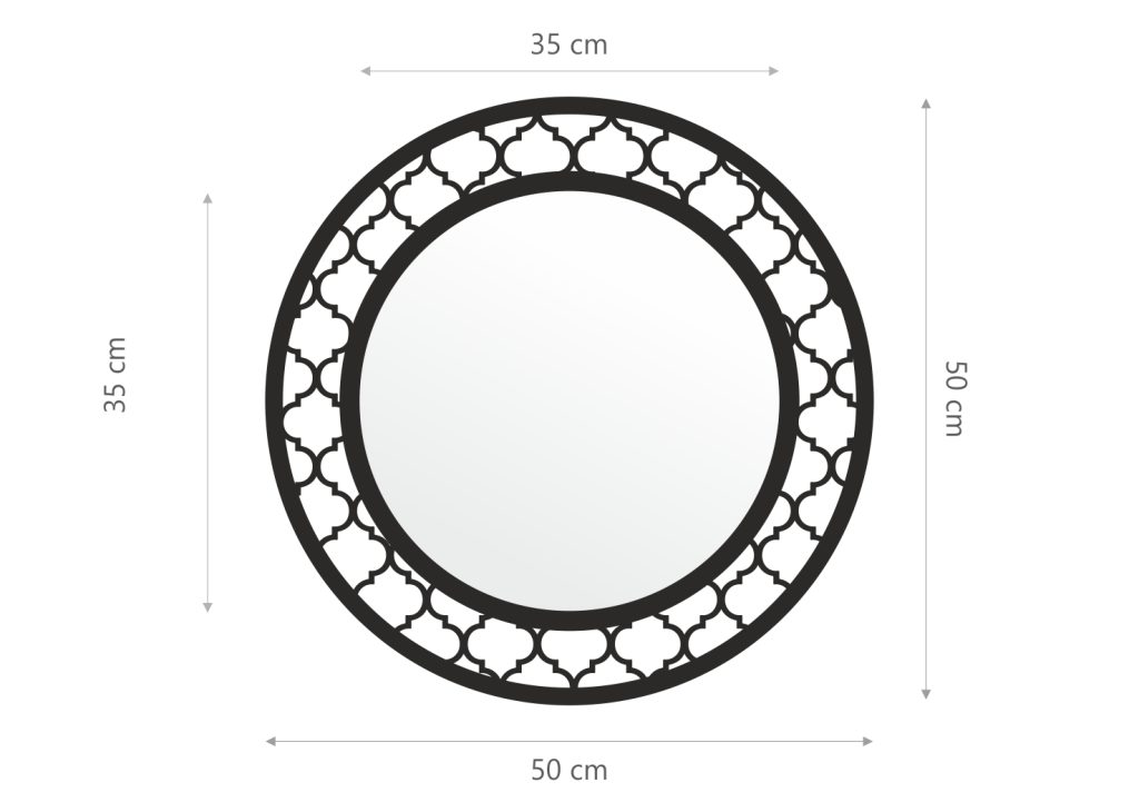 Lustro metalowe Maroko L25 50 cm - obrazek 2