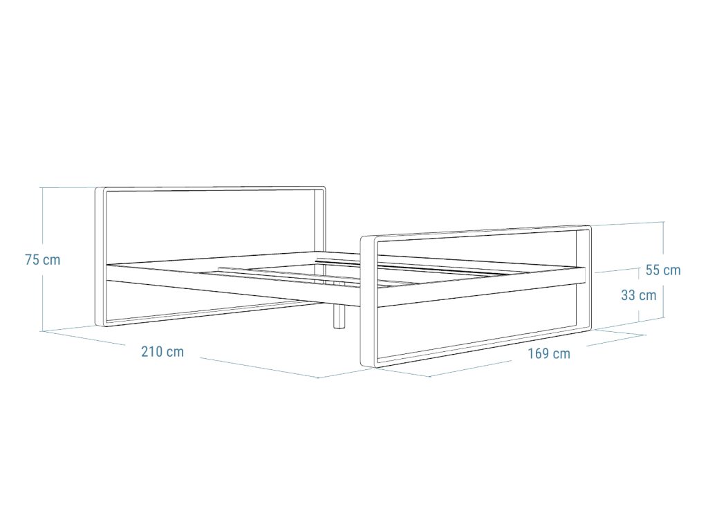 Łóżko metalowe Madre 160x200 cm - obrazek 4