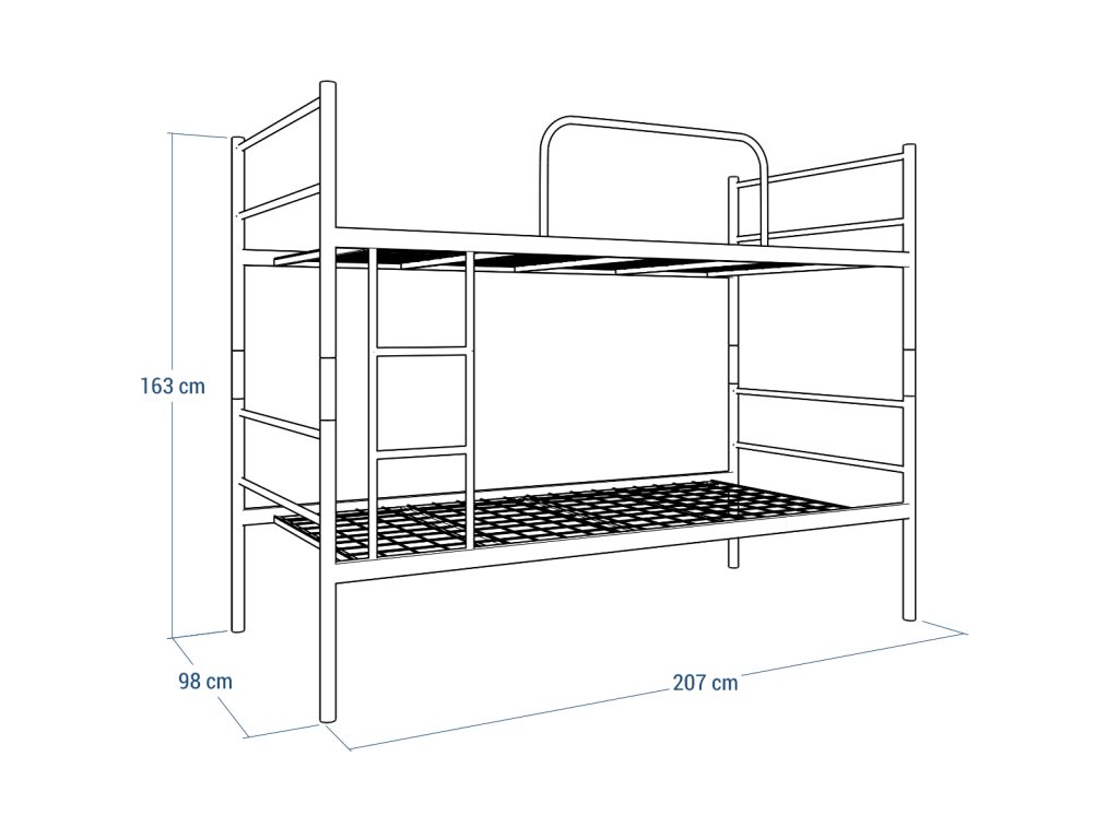 Łóżko piętrowe metalowe Antek - obrazek 6