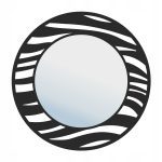 Lustro metalowe Zebra 60 cm