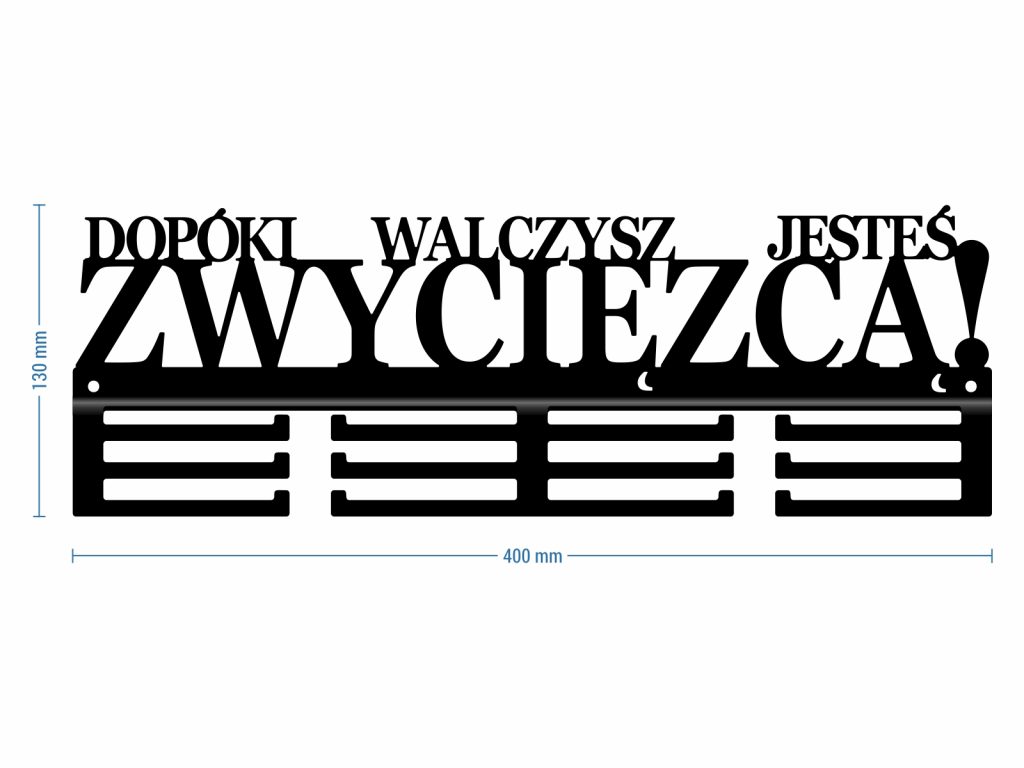 Wieszak na medale Dopóki walczysz 40 cm - obrazek 3