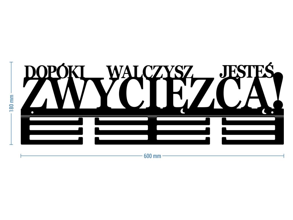 Wieszak na medale Dopóki walczysz 60 cm - obrazek 3