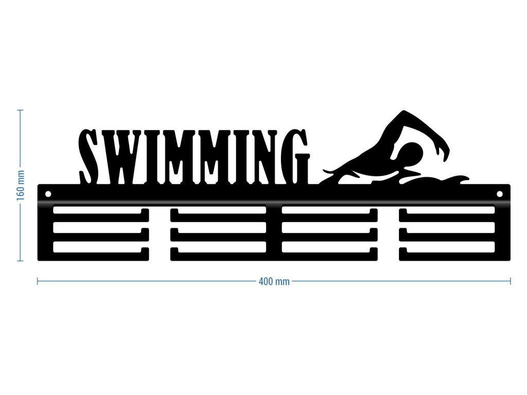 Wieszak na medale Swimming pływanie 40 cm - obrazek 2