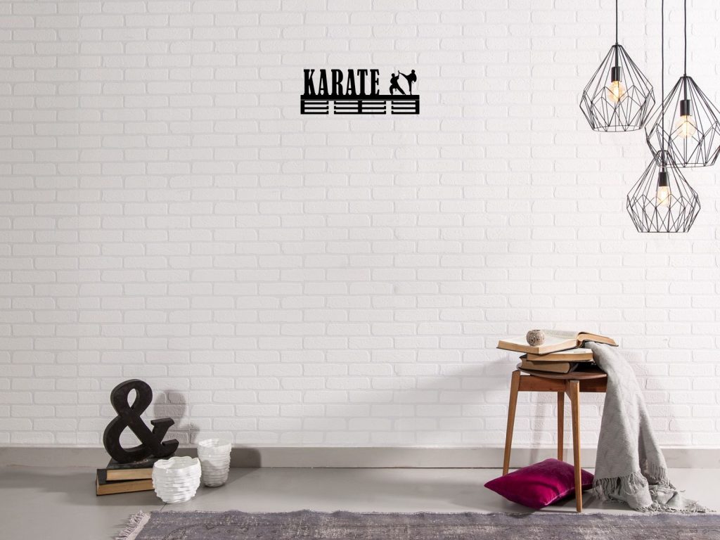 Wieszak na medale Karate 40 cm - obrazek 3