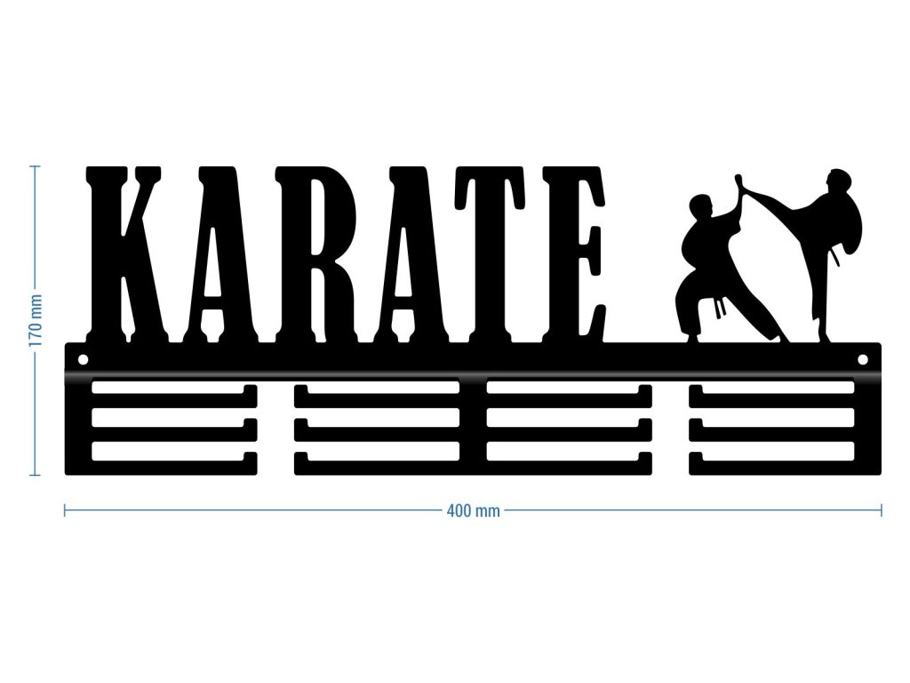 Wieszak na medale Karate 40 cm - obrazek 2