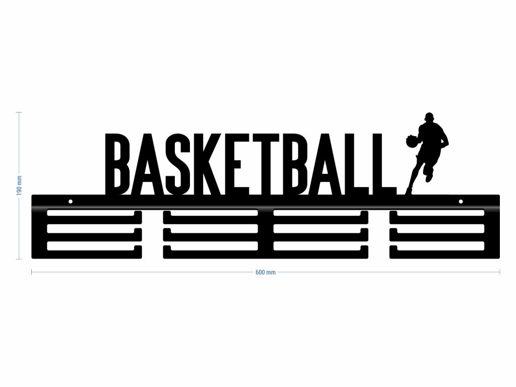 Wieszak na medale Basketball 60 cm - obrazek 3