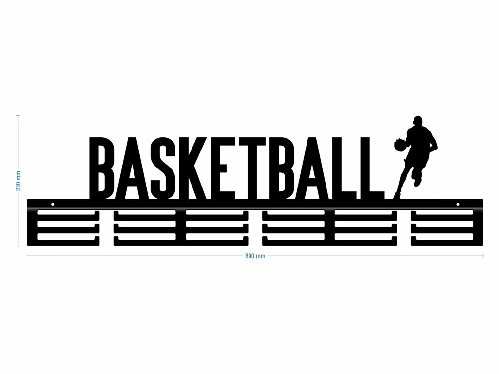 Wieszak na medale Basketball 80 cm - obrazek 3
