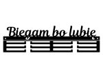 Wieszak na medale Biegam bo lubię 40 cm