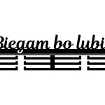 Wieszak na medale Biegam bo lubię 40 cm