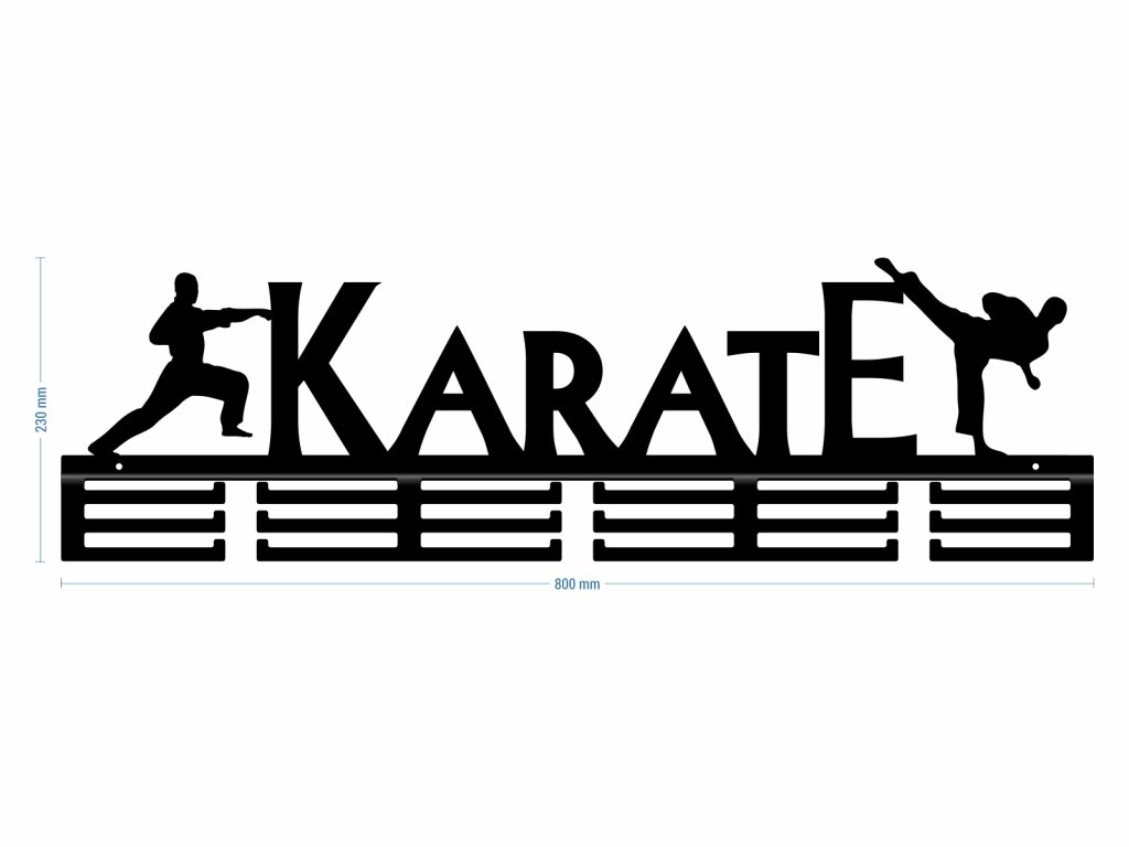 Wieszak na medale Karate II 80 cm - obrazek 3