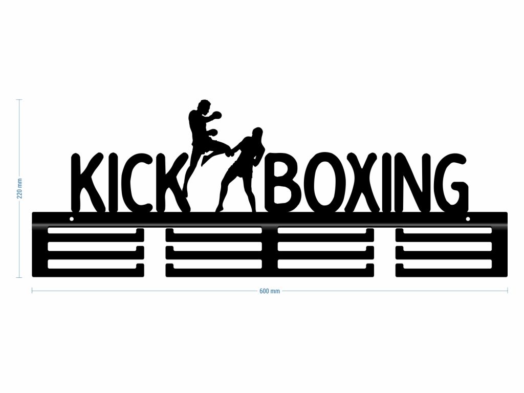 Wieszak na medale Kick boxing 60 cm - obrazek 3